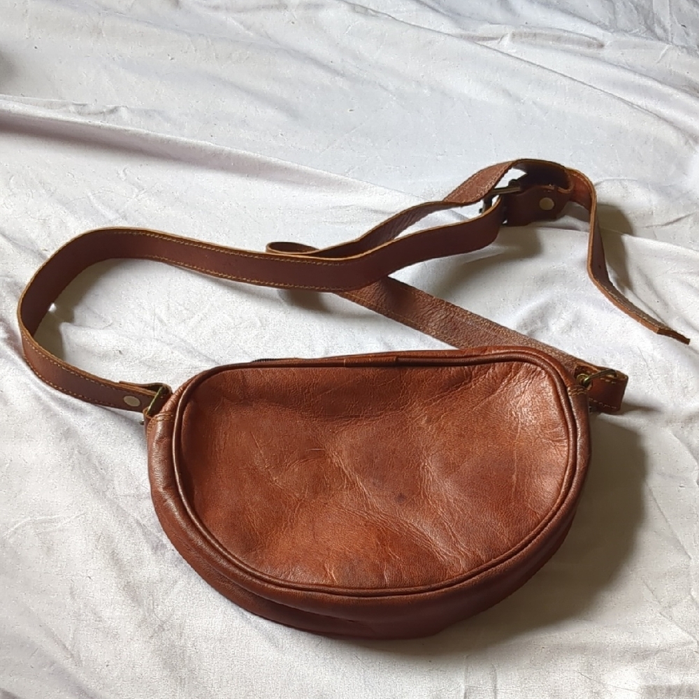 Brown Leather Crossbody Bag